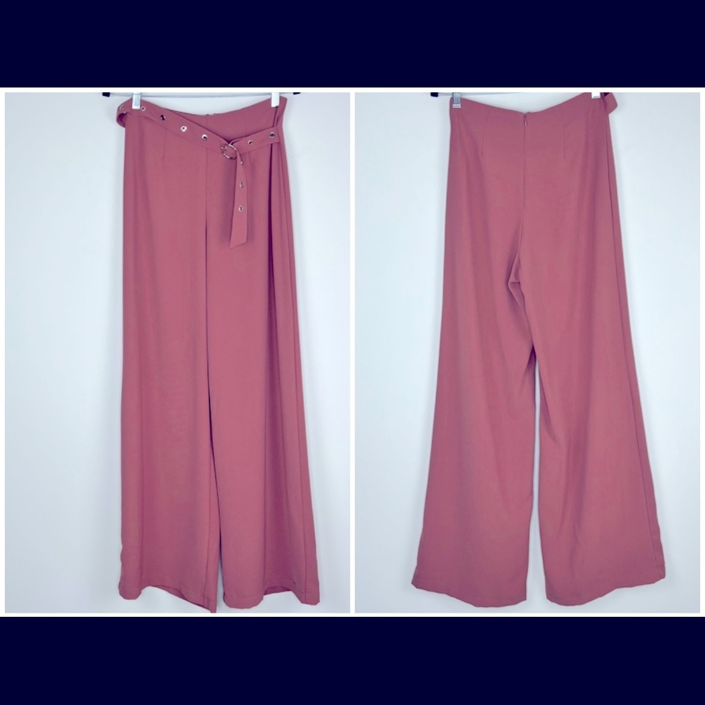 Bundle 3/$40 Do+BE Dusty Rose Wide Leg Trousers.